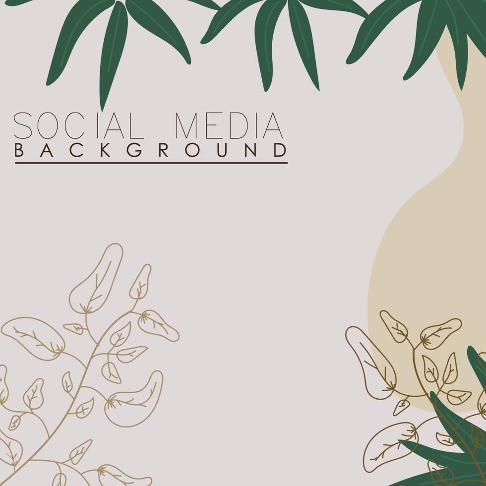 vector botanisch, bloemen, planten banier achtergrond plein sociaal media na,