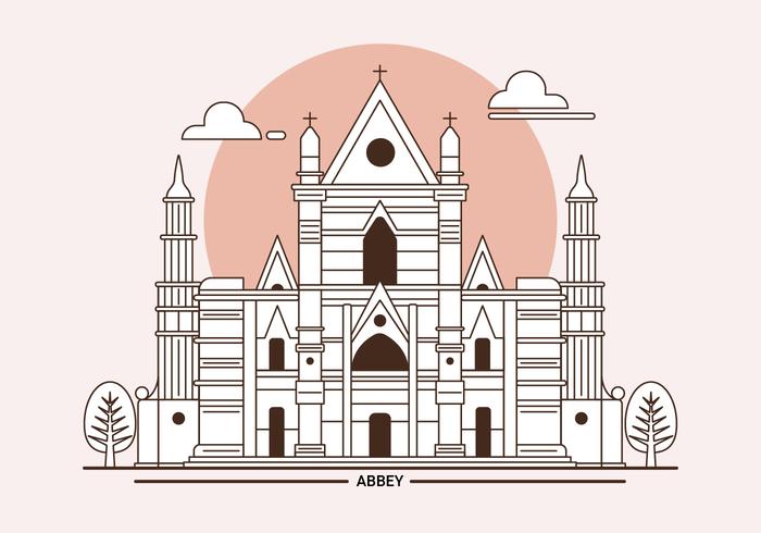 Westminster Abbey London Landmark Vector Illustratie