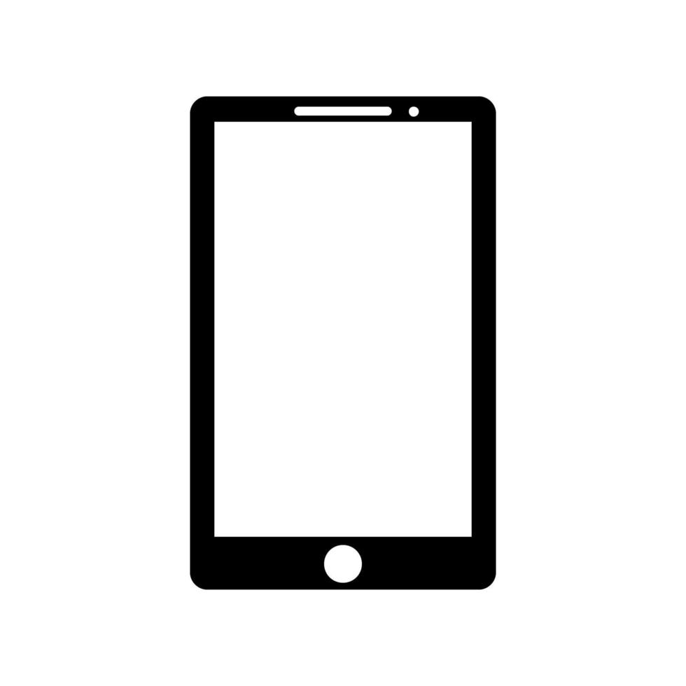 zwart en wit mobiele telefoon silhouet vector