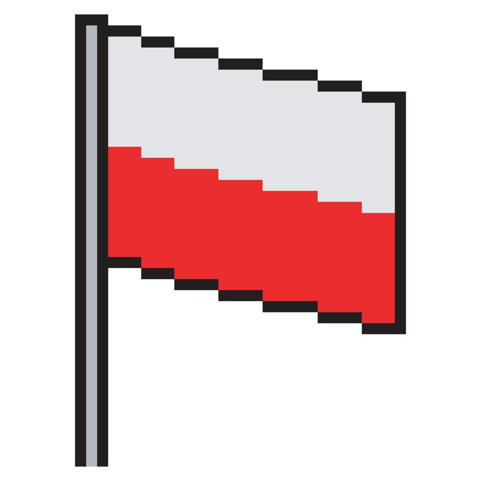 Polen vlag pixel kunst. vector illustratie