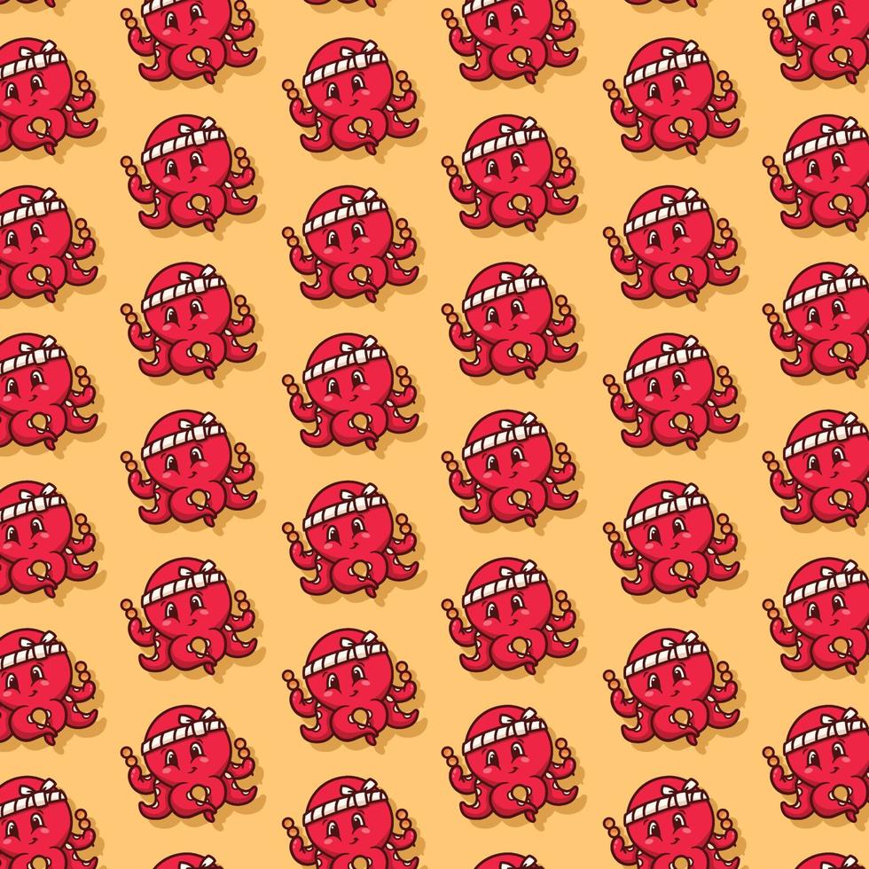 schattig takoyaki patroon voedsel illustratie vector