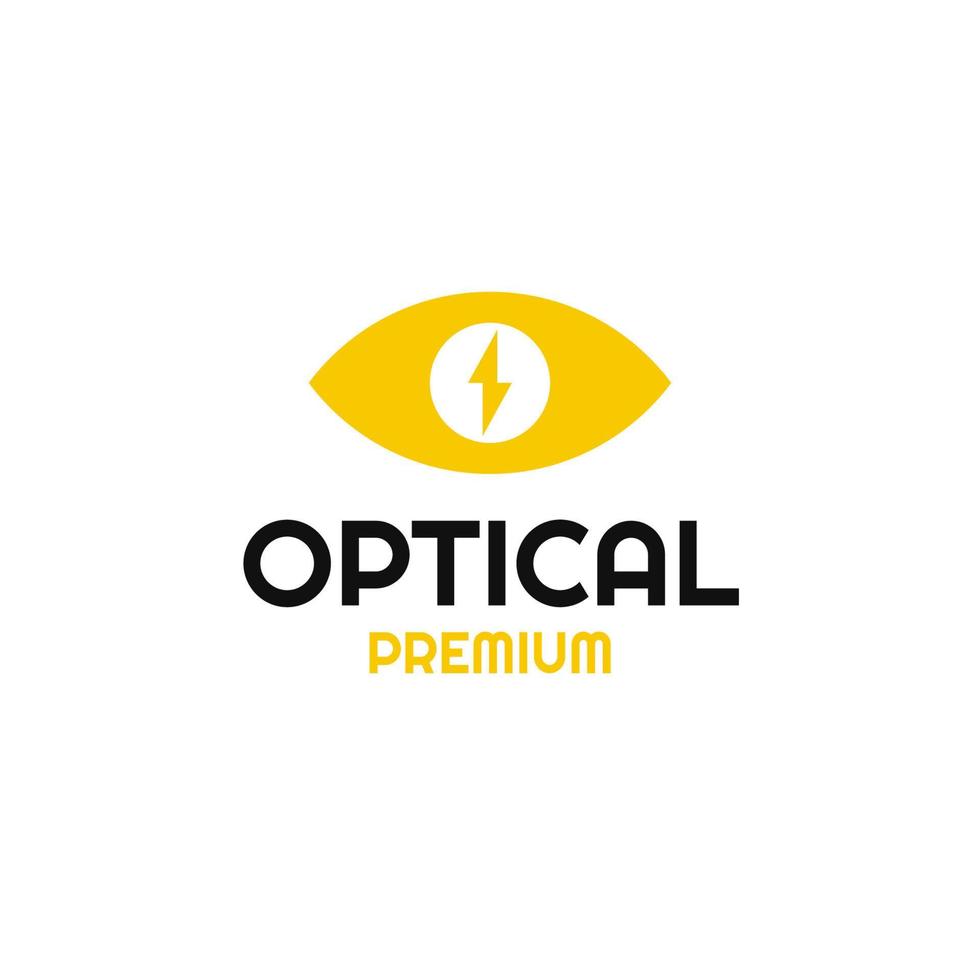 vector oog met verlichting bout logo ontwerp