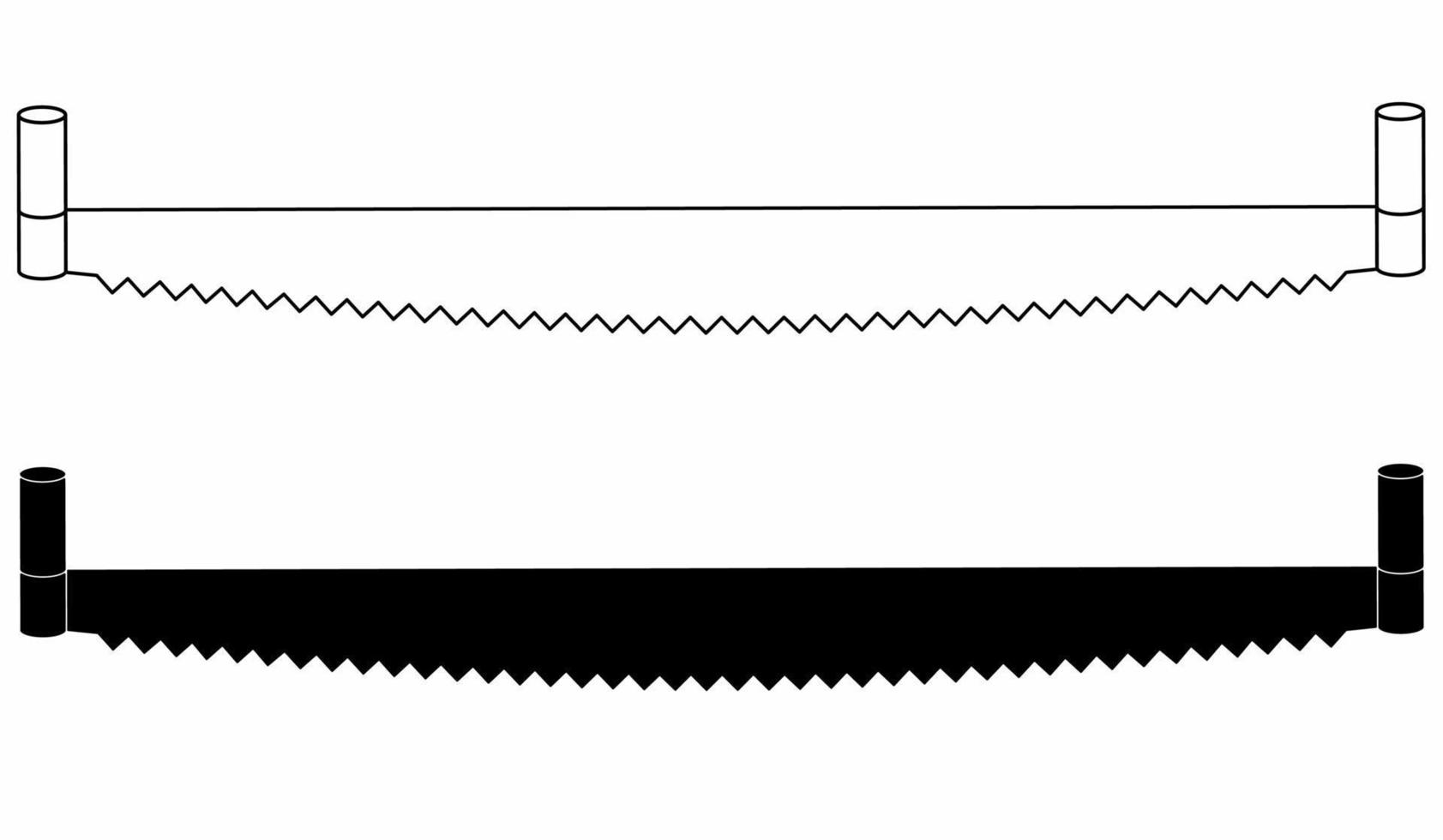 uit silhouet twee Mens afkorting zag icoon reeks geïsoleerd Aan wit achtergrond vector