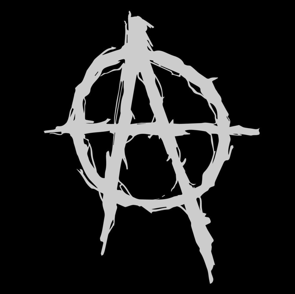 anarchie punk- stijl symbool vector