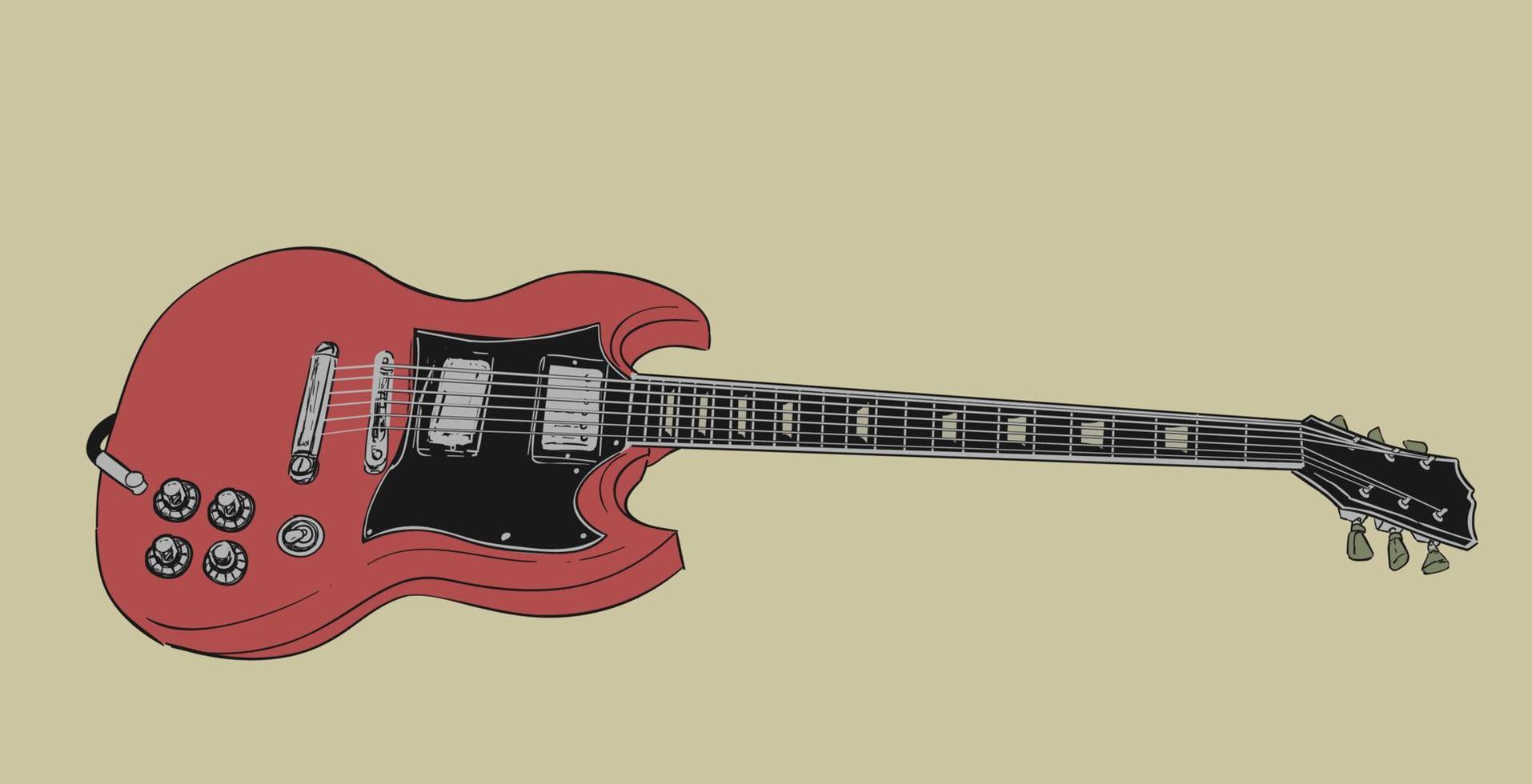 elektrisch gitaar illustratie vector