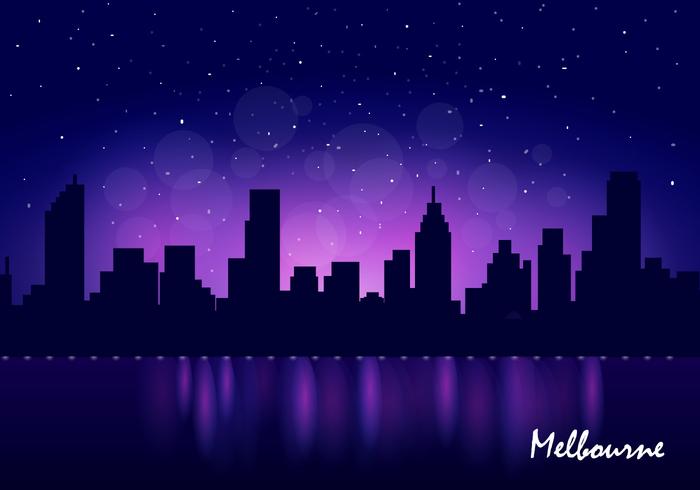 skyline melbourne city vector