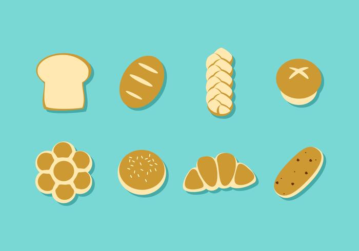 Flat Brioche Gratis Vector