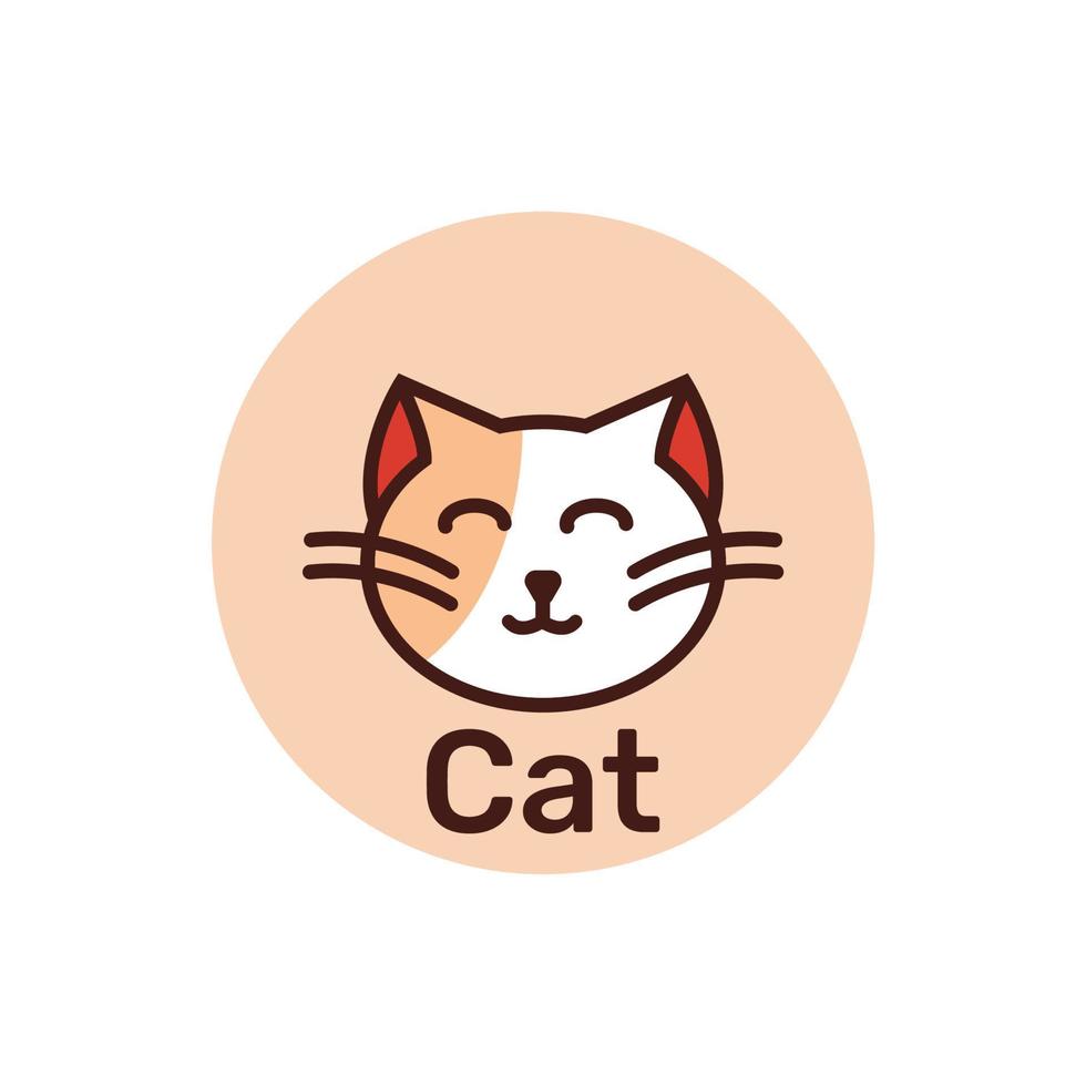 schattig kattenlogo vector