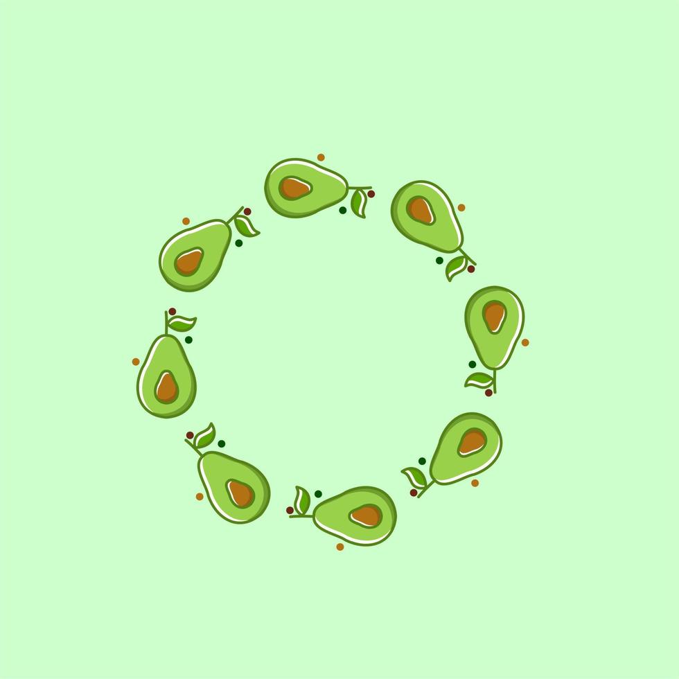 avocado logo ontwerp vector