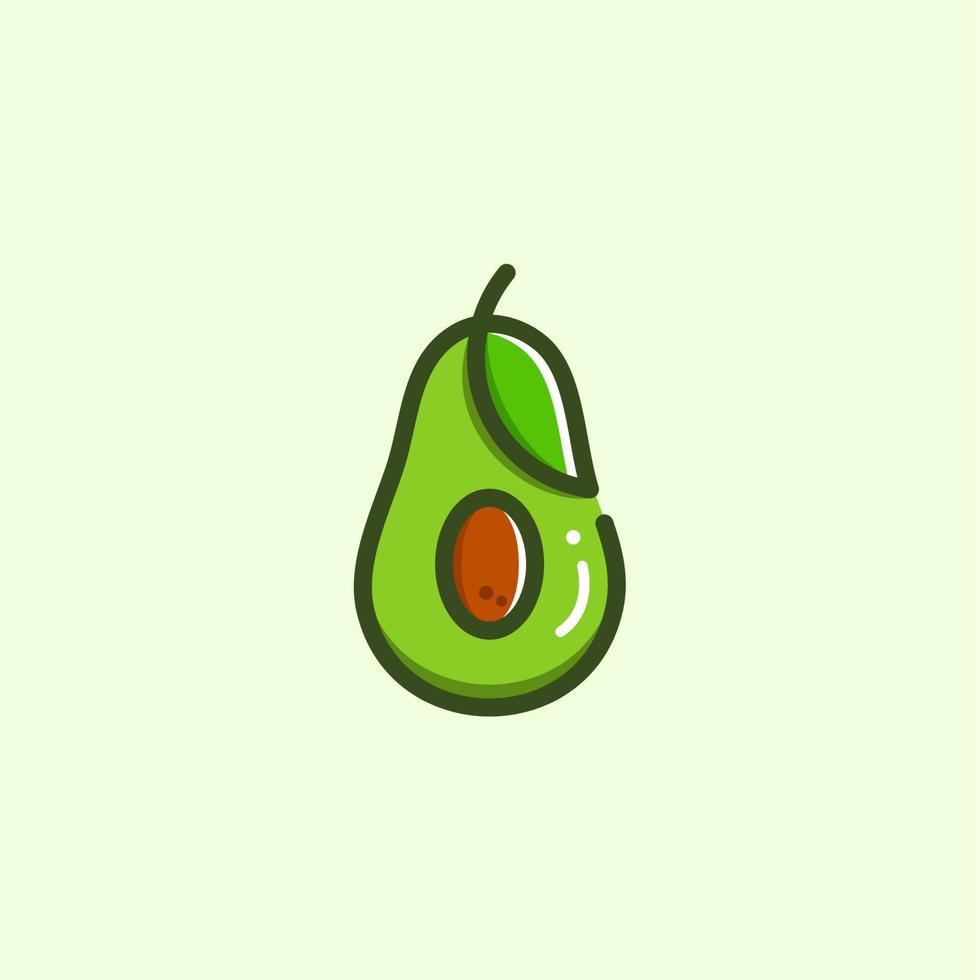 fruit avocado vers vector