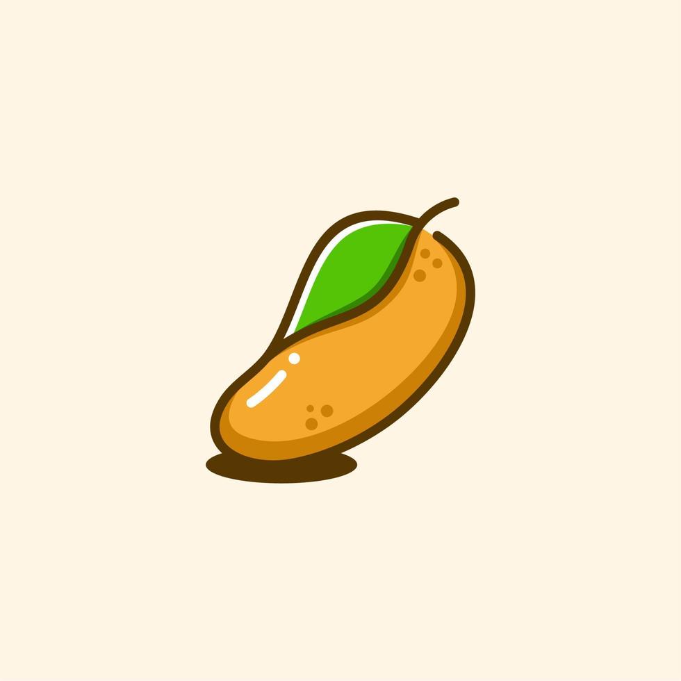 vers mango tekenfilm ontwerp logo vector
