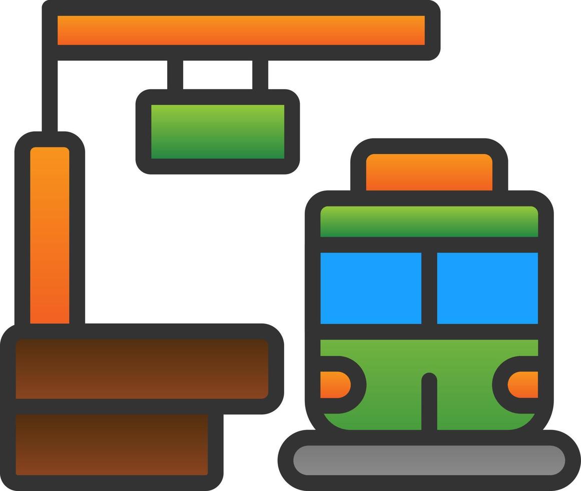 trein platform vector icoon ontwerp