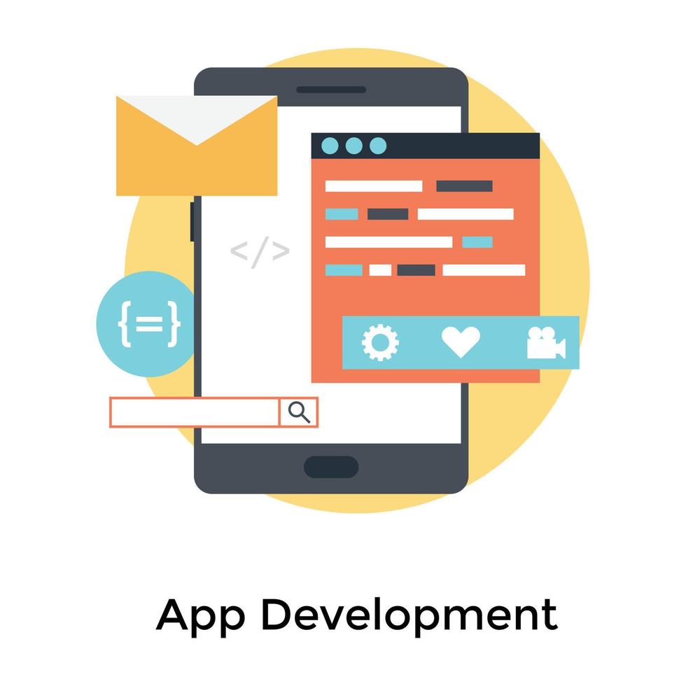 modieus app ontwikkeling vector