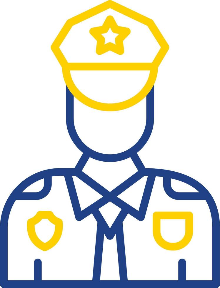 Politie officier vector icoon ontwerp