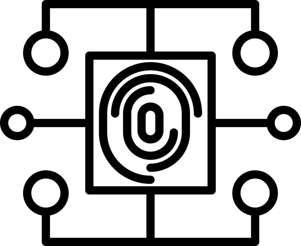 biometrisch gegevens vector icoon ontwerp
