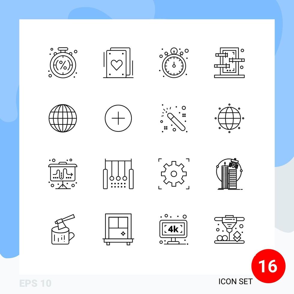 mobiel koppel schets reeks van 16 pictogrammen van internet tonen zak- kijk maar piercings doos bewerkbare vector ontwerp elementen