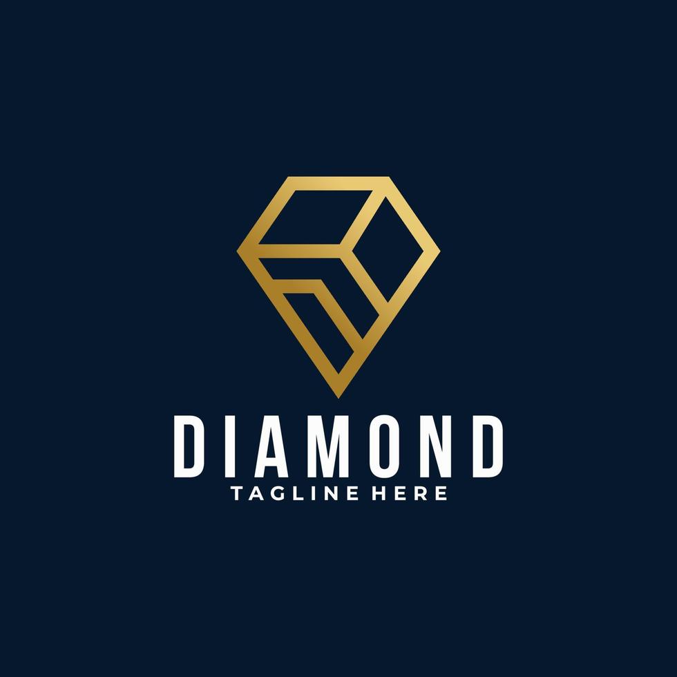 diamant logo icoon vector geïsoleerd