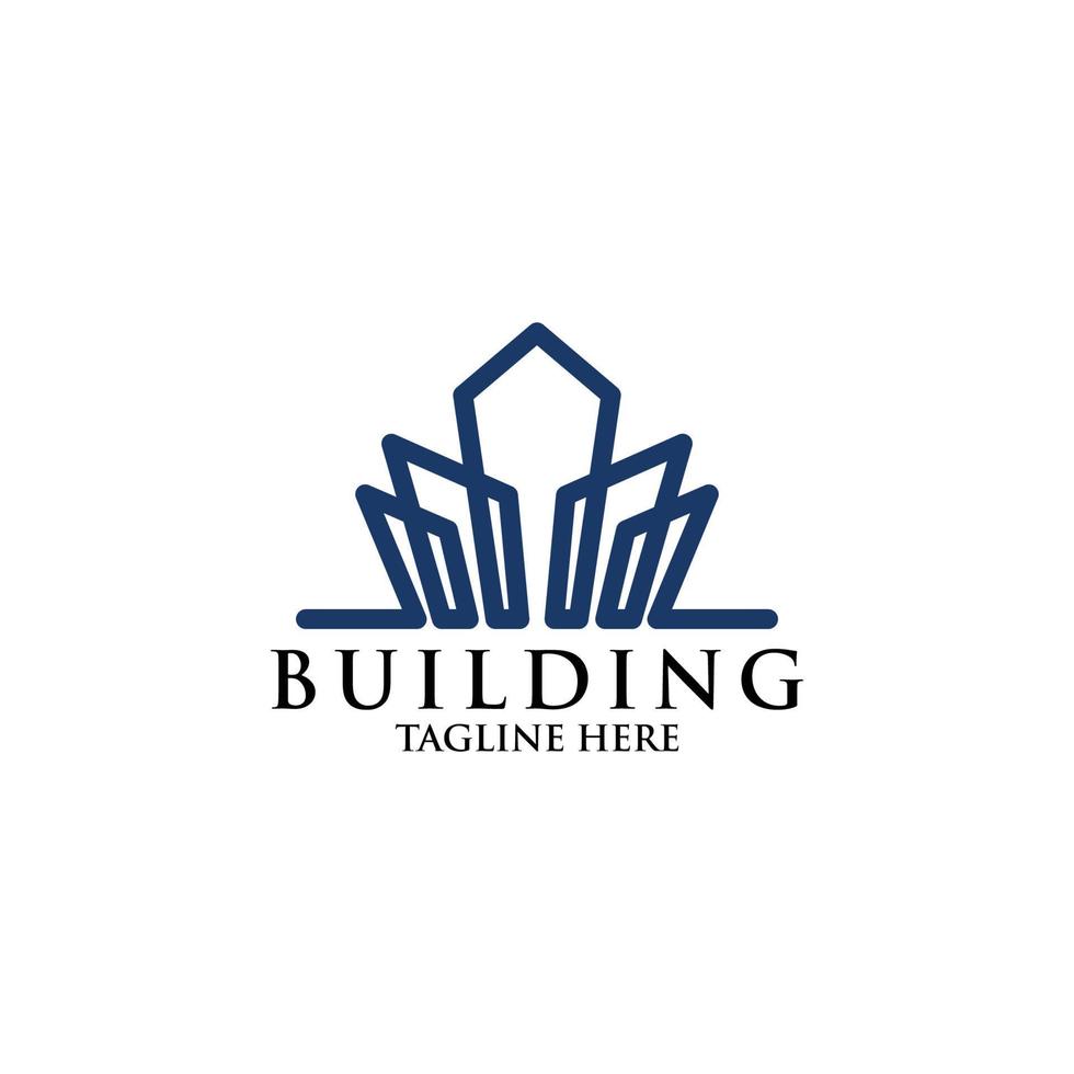 gebouw logo icoon vector geïsoleerd