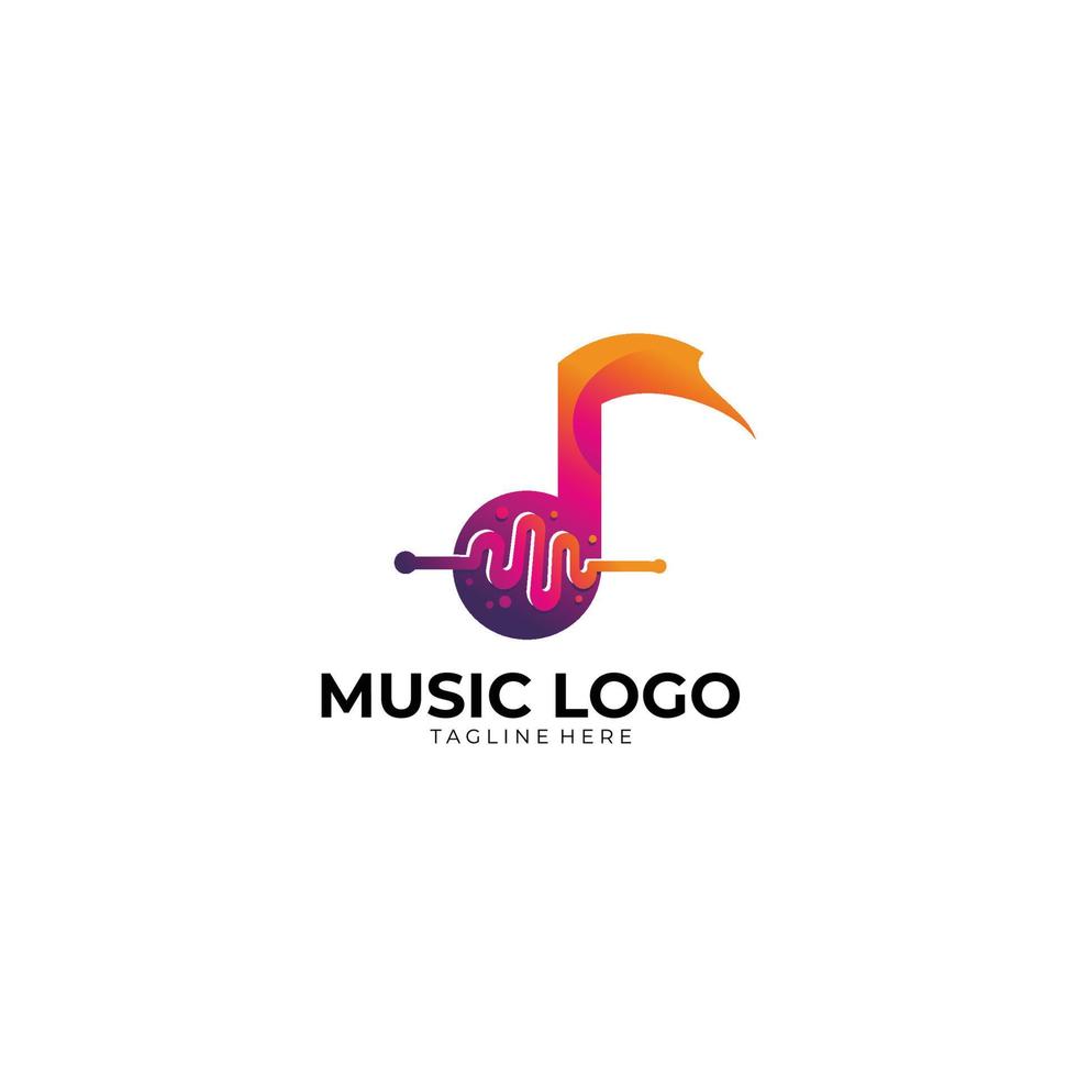 muziek logo pictogram vector geïsoleerd