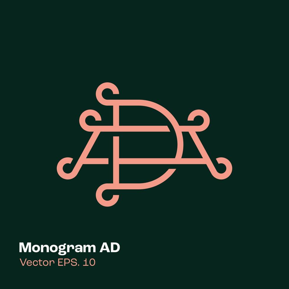 monogram advertentie logo vector