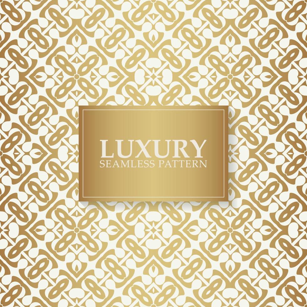 luxe witte ornament patroon ontwerp achtergrond vector