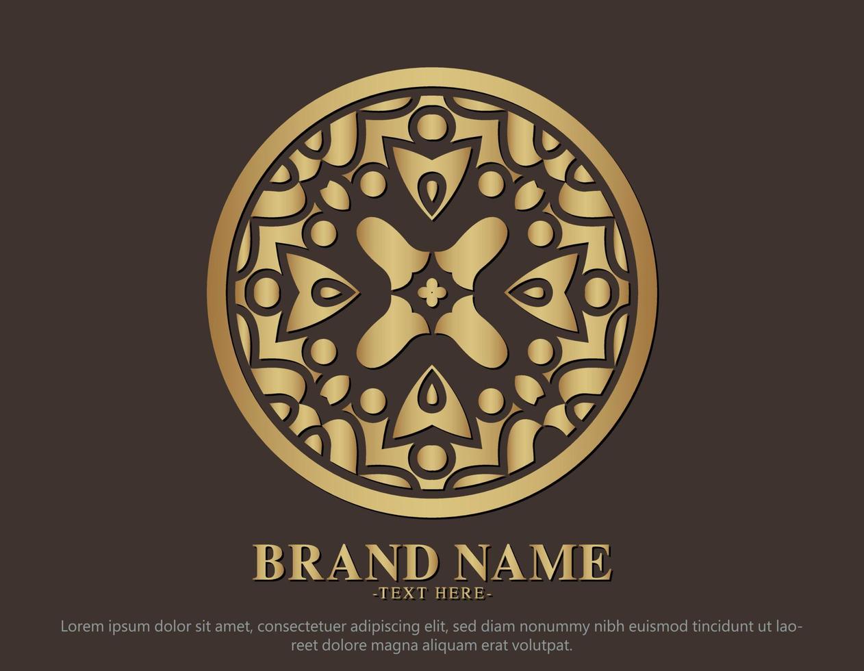 luxe ornament logo lijntekeningen vector