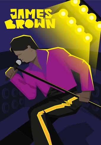 James Brown Illustratie Vector