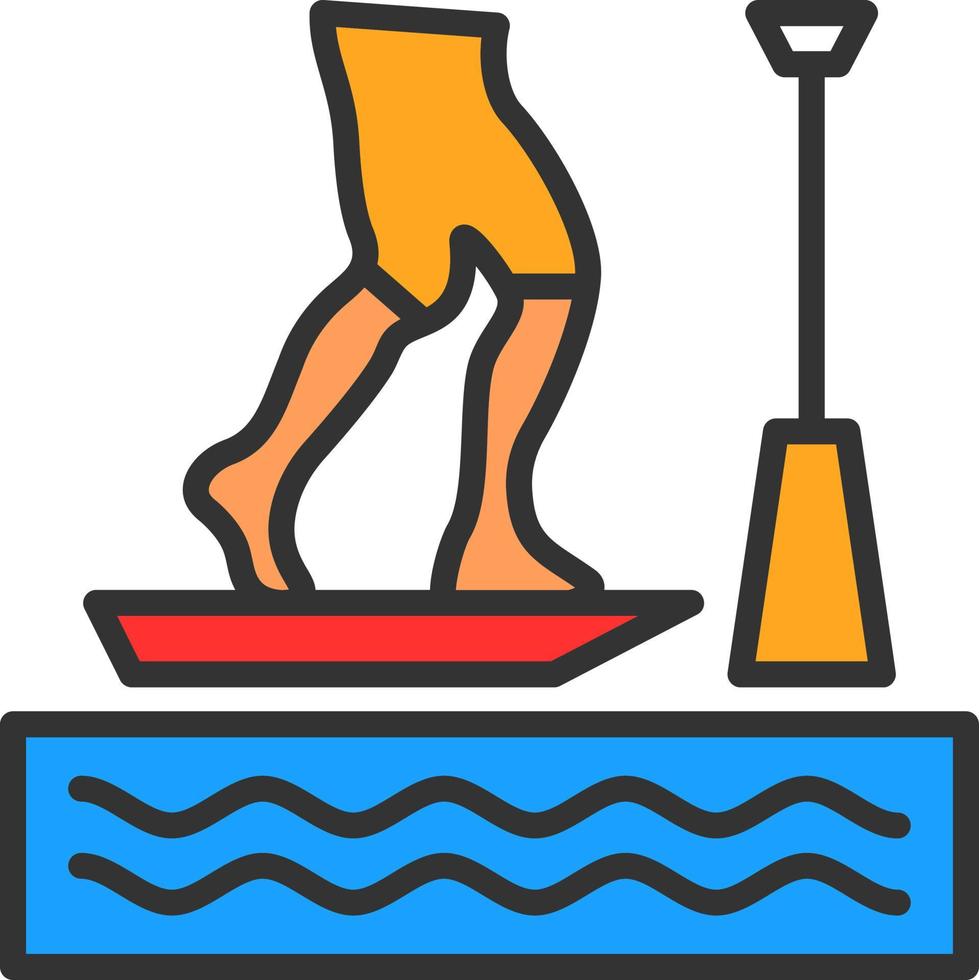 sta op paddle boarding vector icoon ontwerp