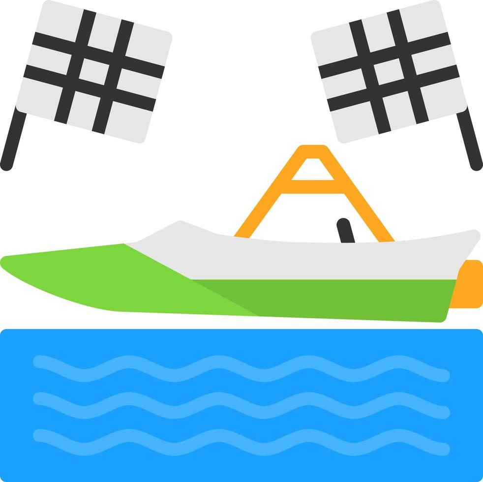 motorboot racing vector icoon ontwerp