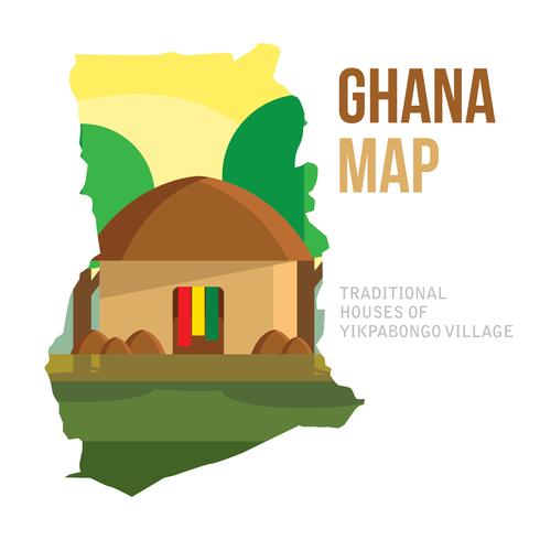 Ghana Kaart vector