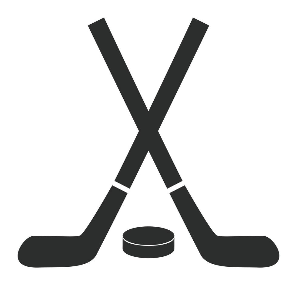 hockeysticks en puck vector