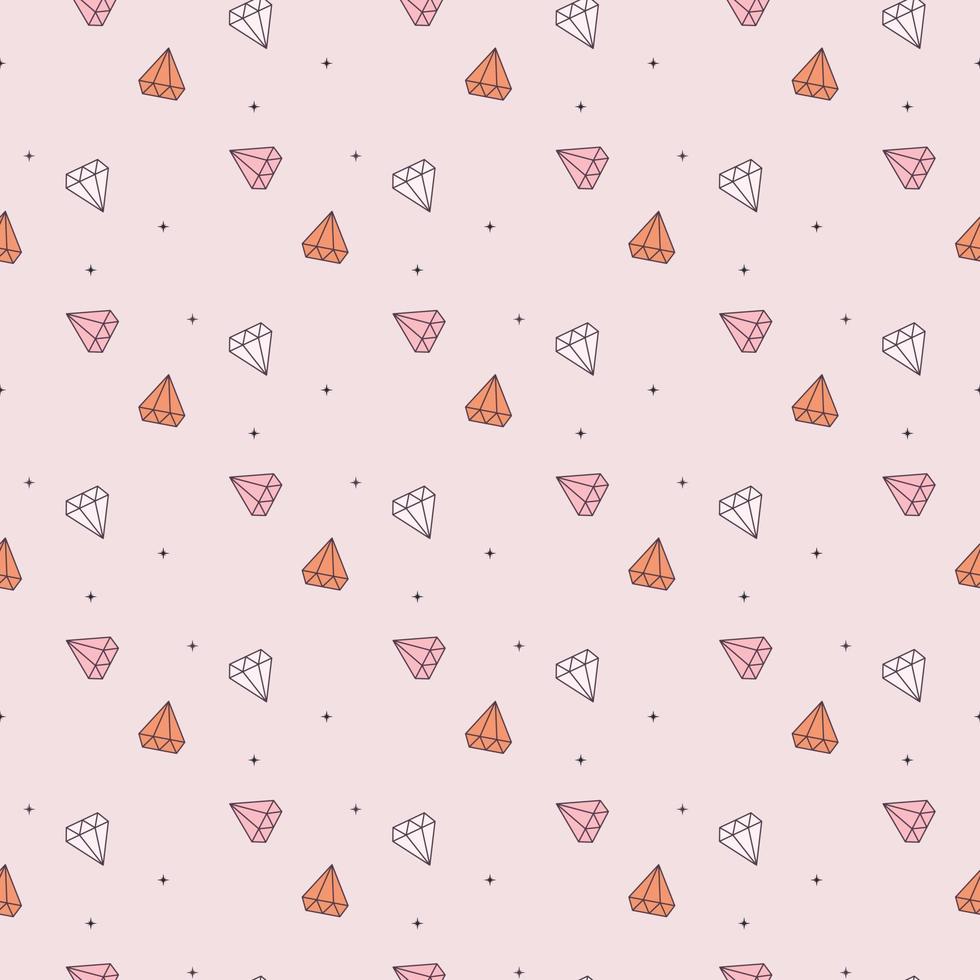 roze Kristallen patroon vector