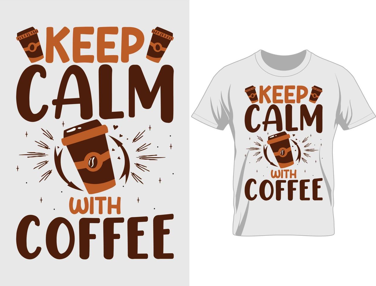 koffie t overhemd ontwerp vector