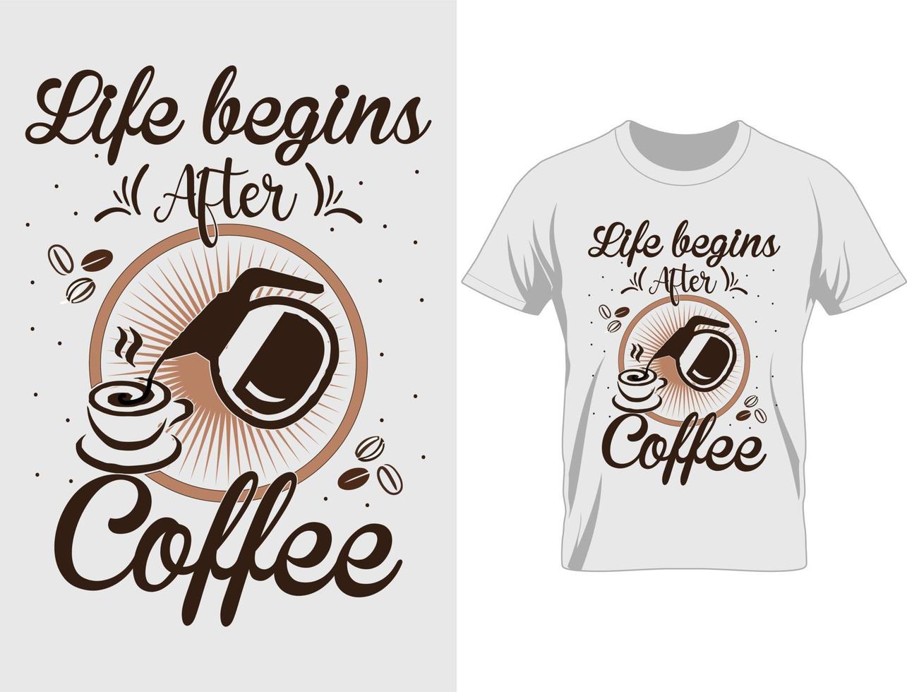 koffie t overhemd ontwerp vector