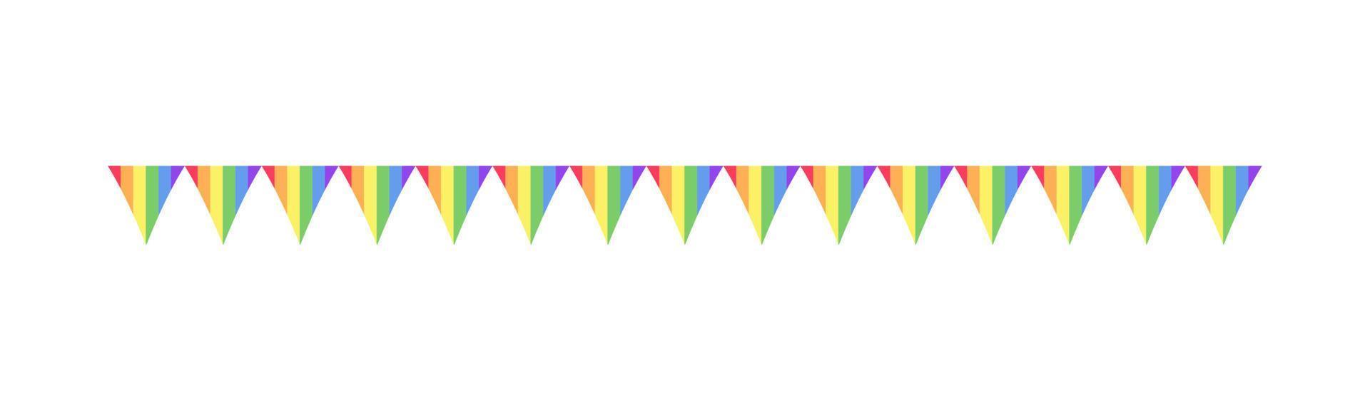 regenboog wimpel slinger vlaggedoek verdeler gemakkelijk vector illustratie clip art