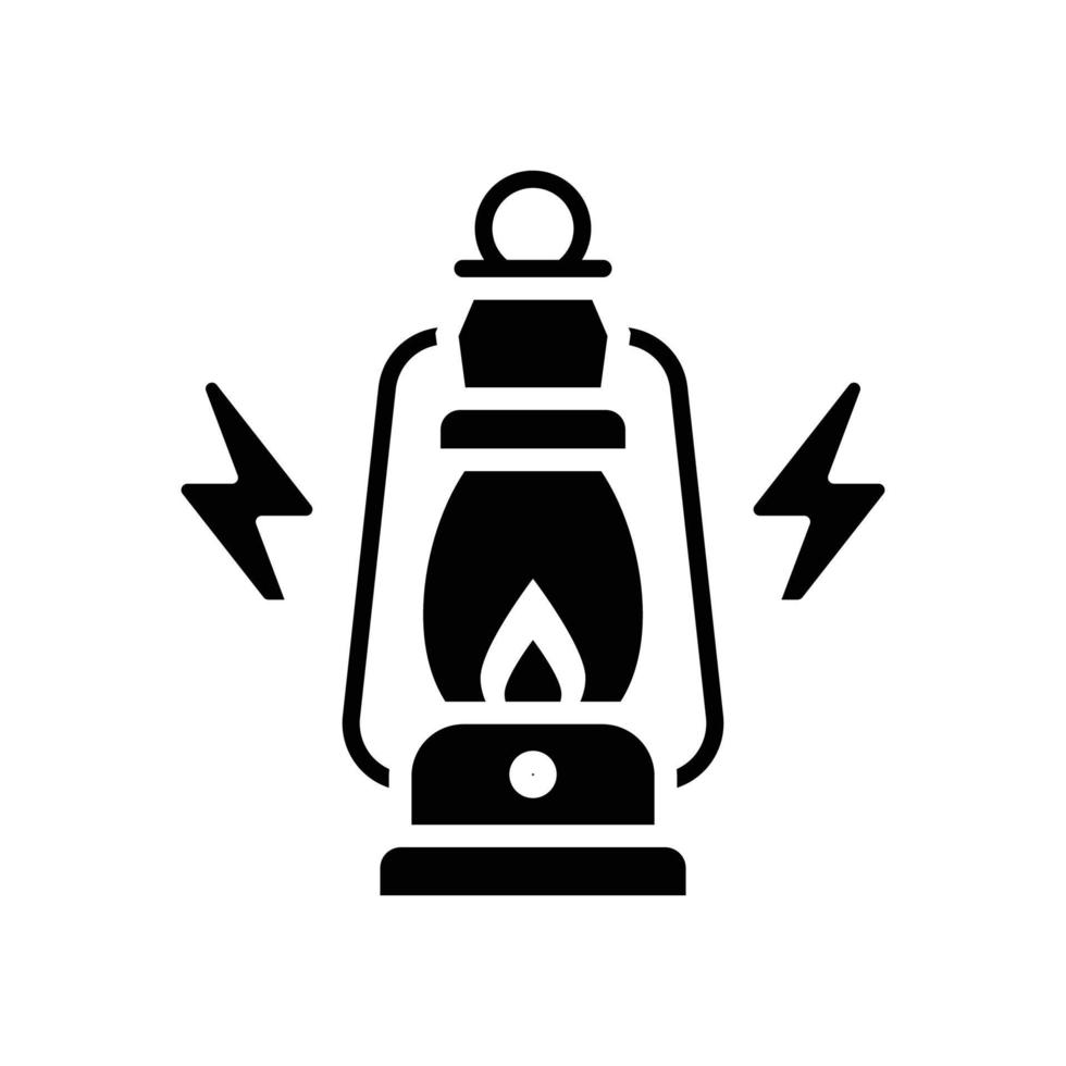 lantaarn vector solide icoon met achtergrond stijl illustratie. camping en buitenshuis symbool eps 10 het dossier