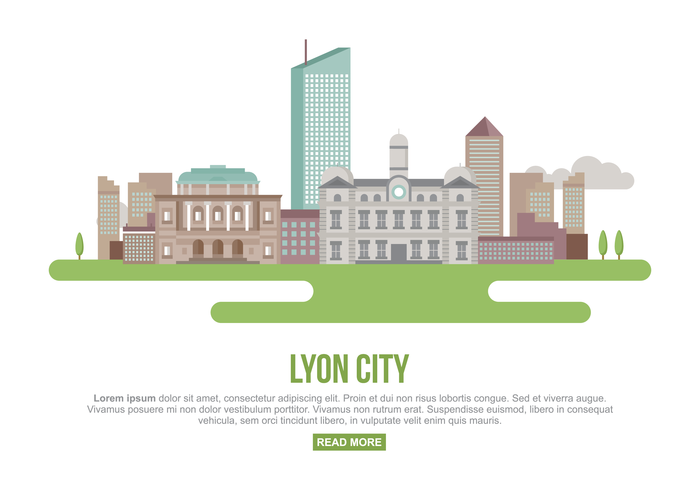 Lyon City Vector Illustratie