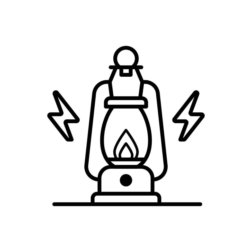 lantaarn vector schets icoon met achtergrond stijl illustratie. camping en buitenshuis symbool eps 10 het dossier