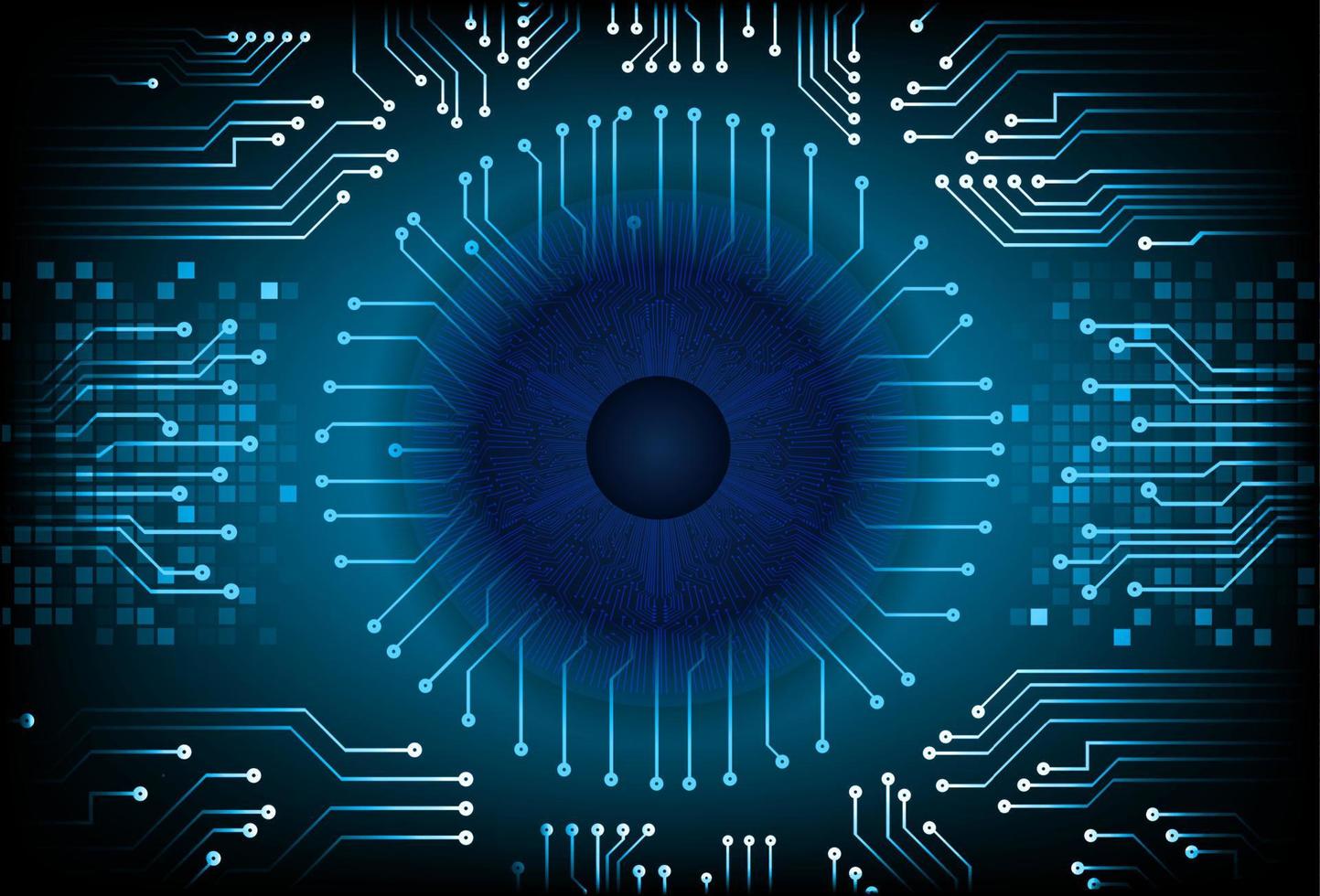 modern cyberveiligheid technologie achtergrond met oog vector