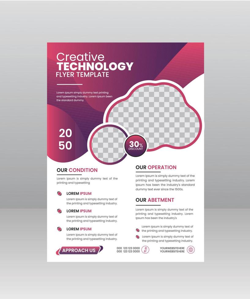 creatief technologie folder sjabloon vector