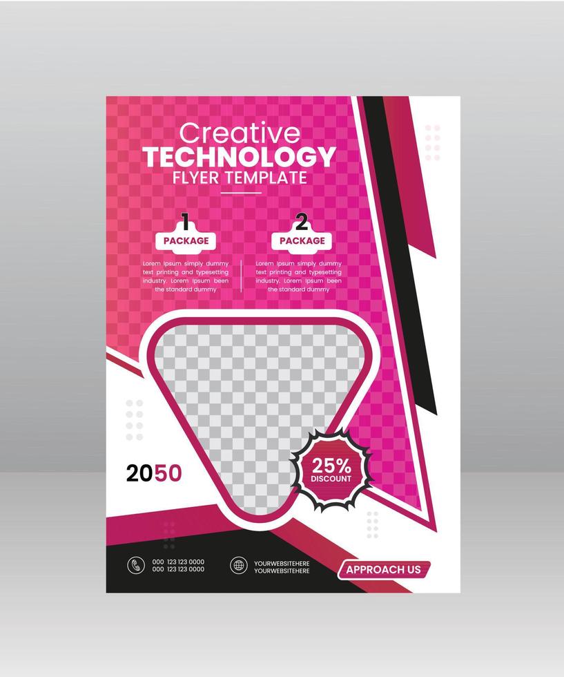 creatief technologie folder sjabloon vector