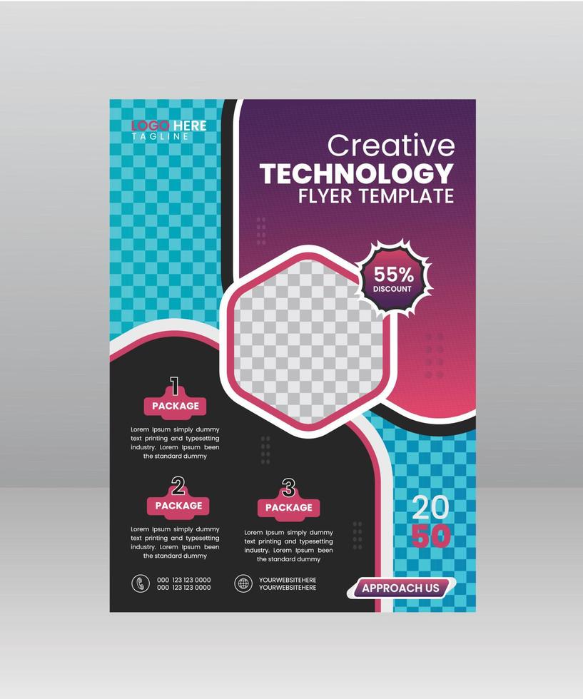 creatief technologie folder sjabloon vector