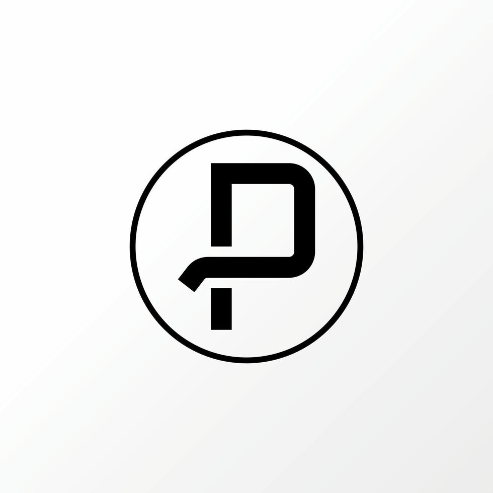 gemakkelijk en uniek brief of woord p aantrekkelijk doopvont vorm beeld grafisch icoon logo ontwerp abstract concept vector voorraad. kan worden gebruikt net zo een symbool verwant naar eerste of monogram.