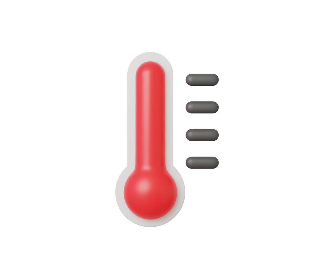 3d realistisch thermometer vector illustratie