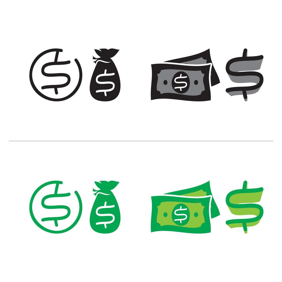 dollar valuta icoon. vector illustratie.