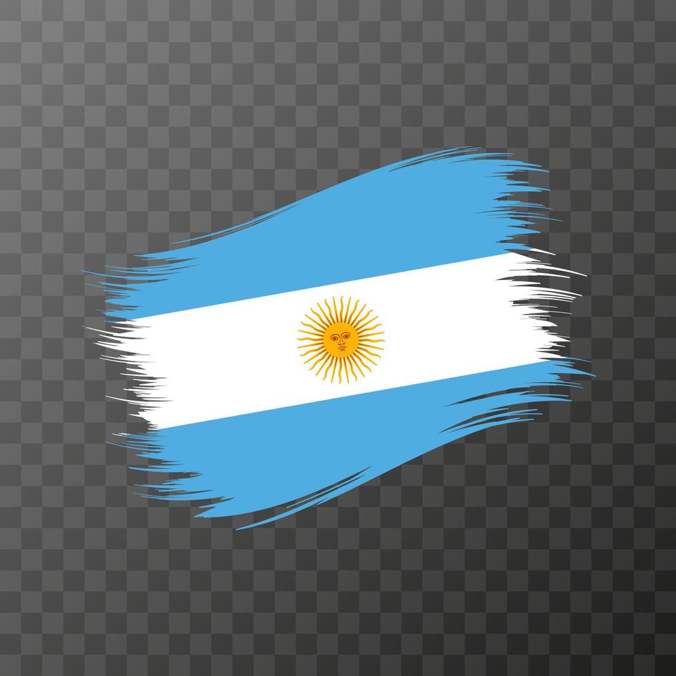 Argentinië nationaal vlag. grunge borstel hartinfarct. vector illustratie Aan transparant achtergrond.