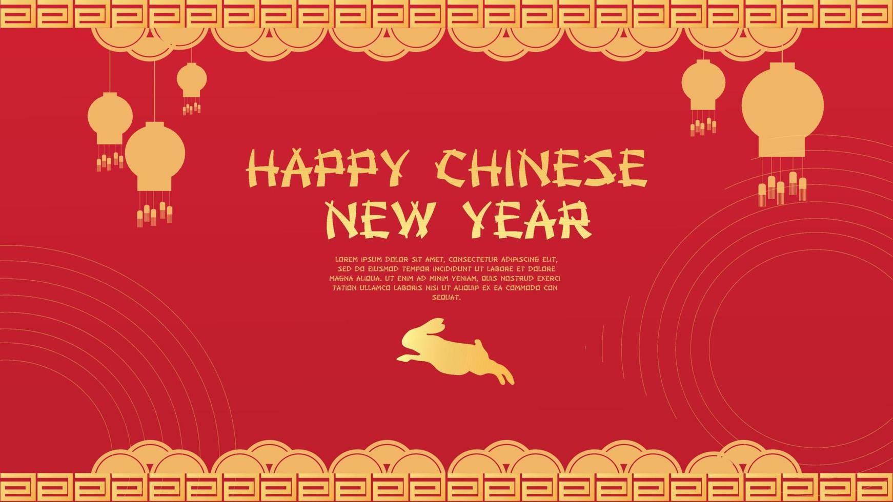 Chinese nieuw jaar achtergrond sjabloon in 4k verhouding met ornament. perfect voor poster advertenties achtergrond. eps10 vector