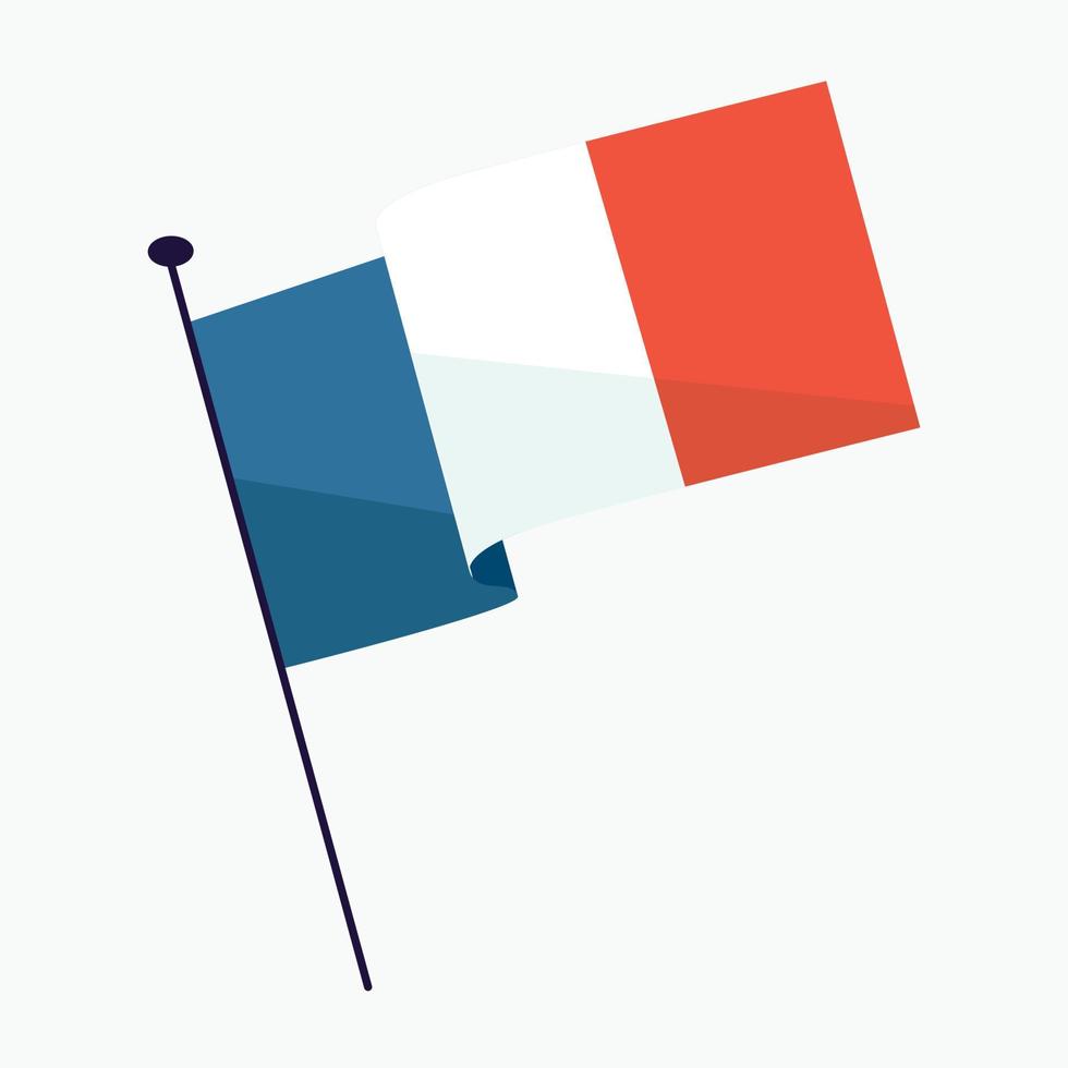 Frans vlag illustratie, Frankrijk vlag vector logo icoon