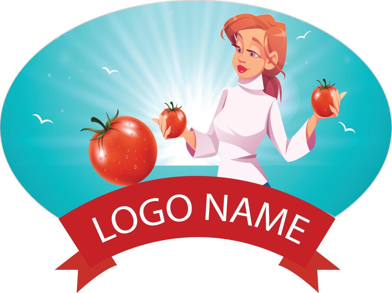 tomaat boerderij logo vector