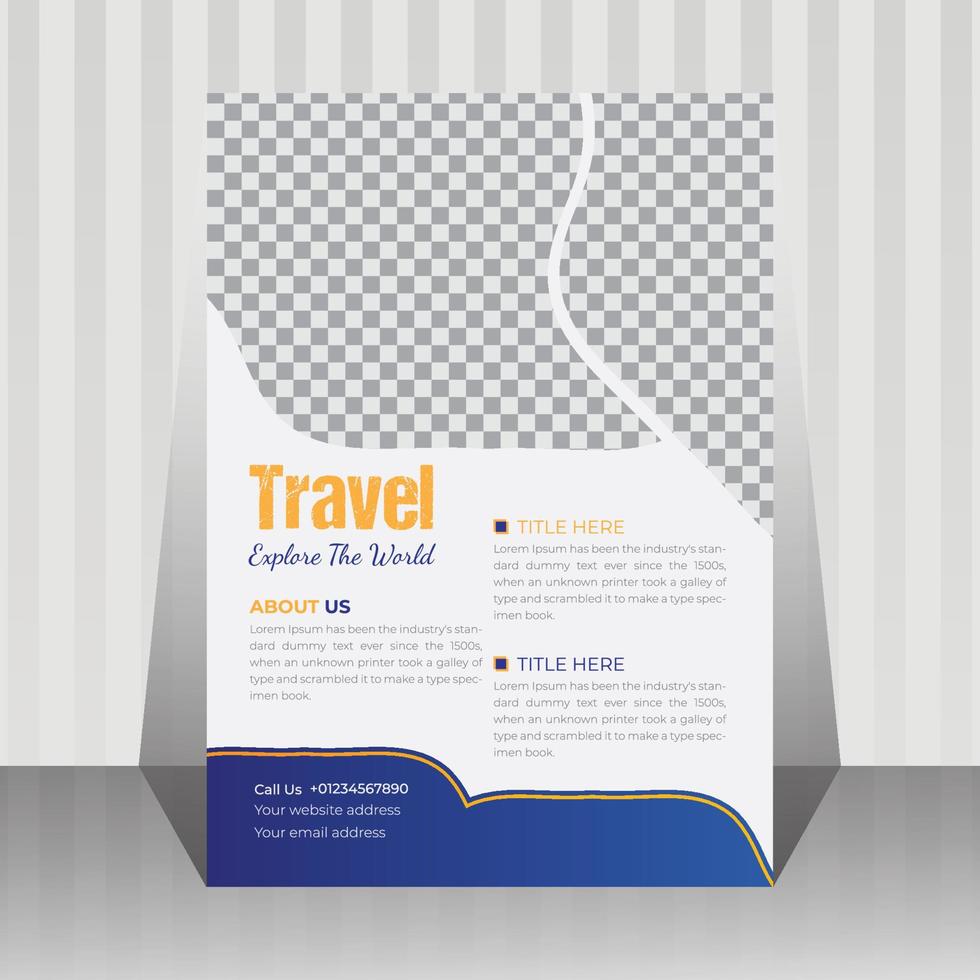 vector modern professioneel reizen agentschap folder ontwerp sjabloon